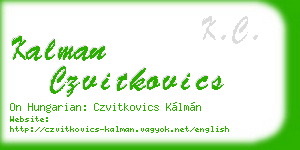kalman czvitkovics business card